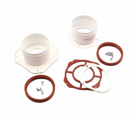 Комплект прямих фланців димоходу  до традиційних котлів &Oslash;80/80