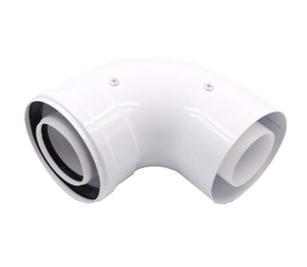 Коаксиальное колено 90&deg; &Oslash;60/100 мм (внутренне-наружное) конденсационное