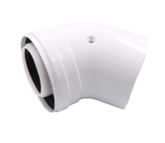 Коаксиальное колено 45&deg; &Oslash;60/100 мм (внутренне-наружное) конденсационное