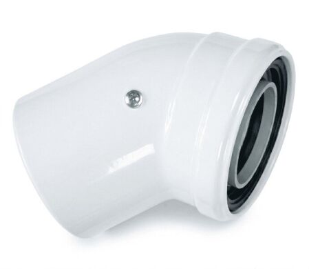 Коліно 45°(м-п) Ø60/100 конденсаційне