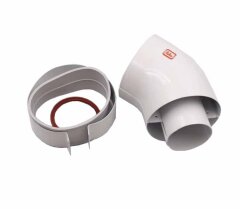 Коліно коаксіальне 45&deg; &Oslash;60/100 мм