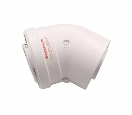 Колено коаксиальное 45&deg; &Oslash;60/100 мм (внутреннее-наружное)